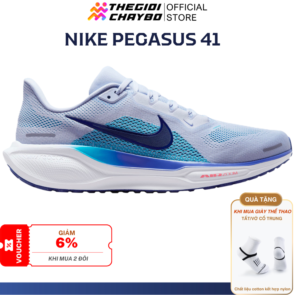 [Deal 22% - Mua 2 Giảm 6%] Giày Thể Thao Nam Nike Pegasus 41 - Phantom Old Blue Giày Chạy Bộ Nam