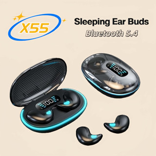 Tai nghe ngủ TWS X55, Tai nghe Bluetooth không dây, Âm thanh nổi Hi-Fi, có micrô giảm tiếng ồn chống nước