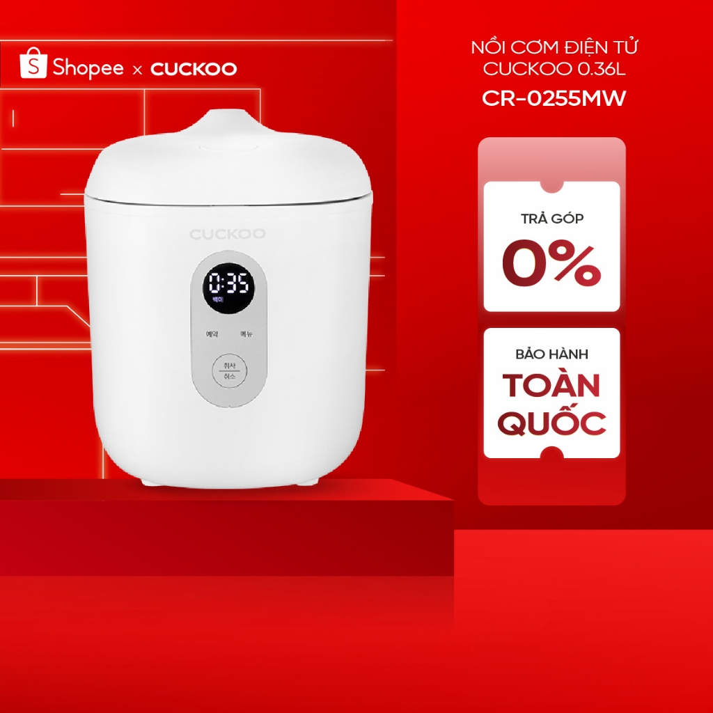 Nồi cơm điện tử Cuckoo CR-0255MW 0.36L Chính hãng