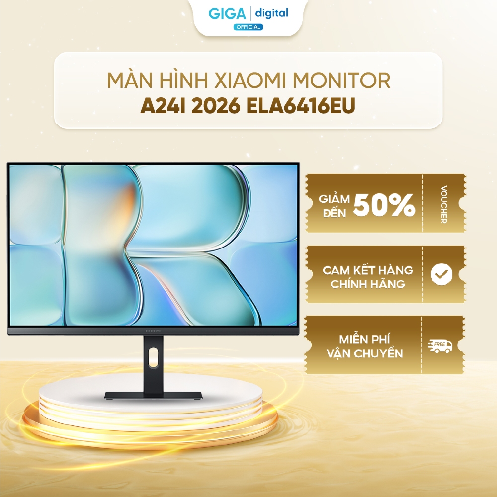 Màn hình máy tính Xiaomi Monitor A24i 2026 ELA6416EU - Màn hình 23.8 inch Full HD - Tấm nền IPS