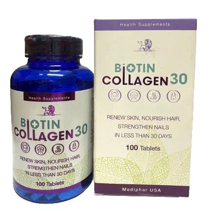 Biotin Collagen 30 đẹp da, chống lão hóa, mờ thâm, trắng da,tăng sự đàn hồi cho da