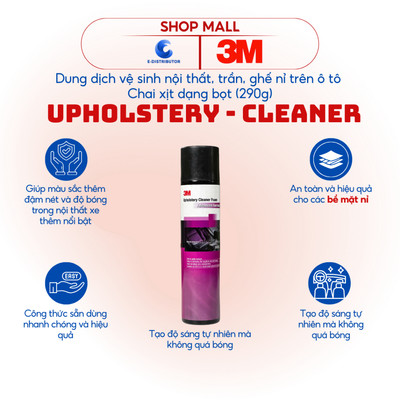 [HỎA TỐC] Dung dịch vệ sinh nội thất, trần ghế nỉ ô tô 3M Upholstery Cleaner - Trọng lượng 290g