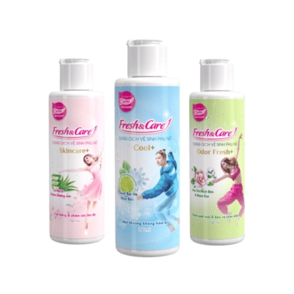 Dung dịch vệ sinh nữ Fresh&Care Bảo vệ Toàn Diện lần đầu tiên Diana Unicharm 150ml,ddvs phụ nữ 250ml