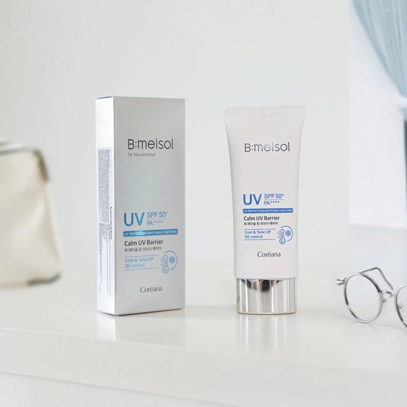 [Tặng 2mask]Bản mới Kem chống nắng căng bóng B:meisol UV Protection Sun Cream by Vacure:treat Hàn Qu