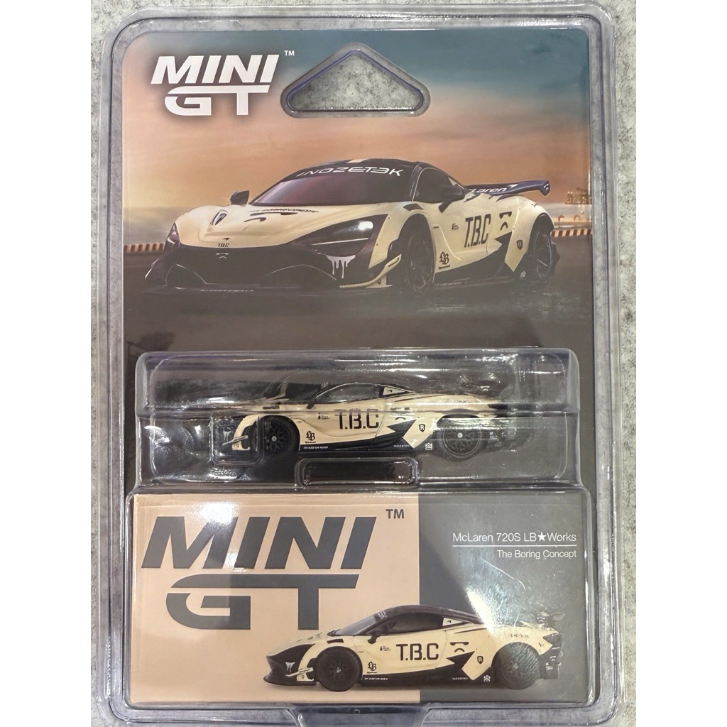 MÔ HÌNH XE Mini GT Card Version MGT01083 Mclaren 720S LBWK The Boring Concept