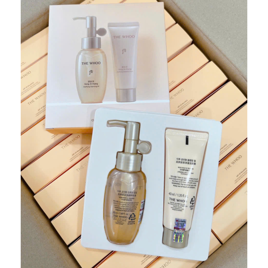 [Chính hãng có tem] Sữa rửa mặt + dầu tẩy trang - Bộ đôi làm sạch THE WHOO GJH Clarifying | BigBuy360 - bigbuy360.vn