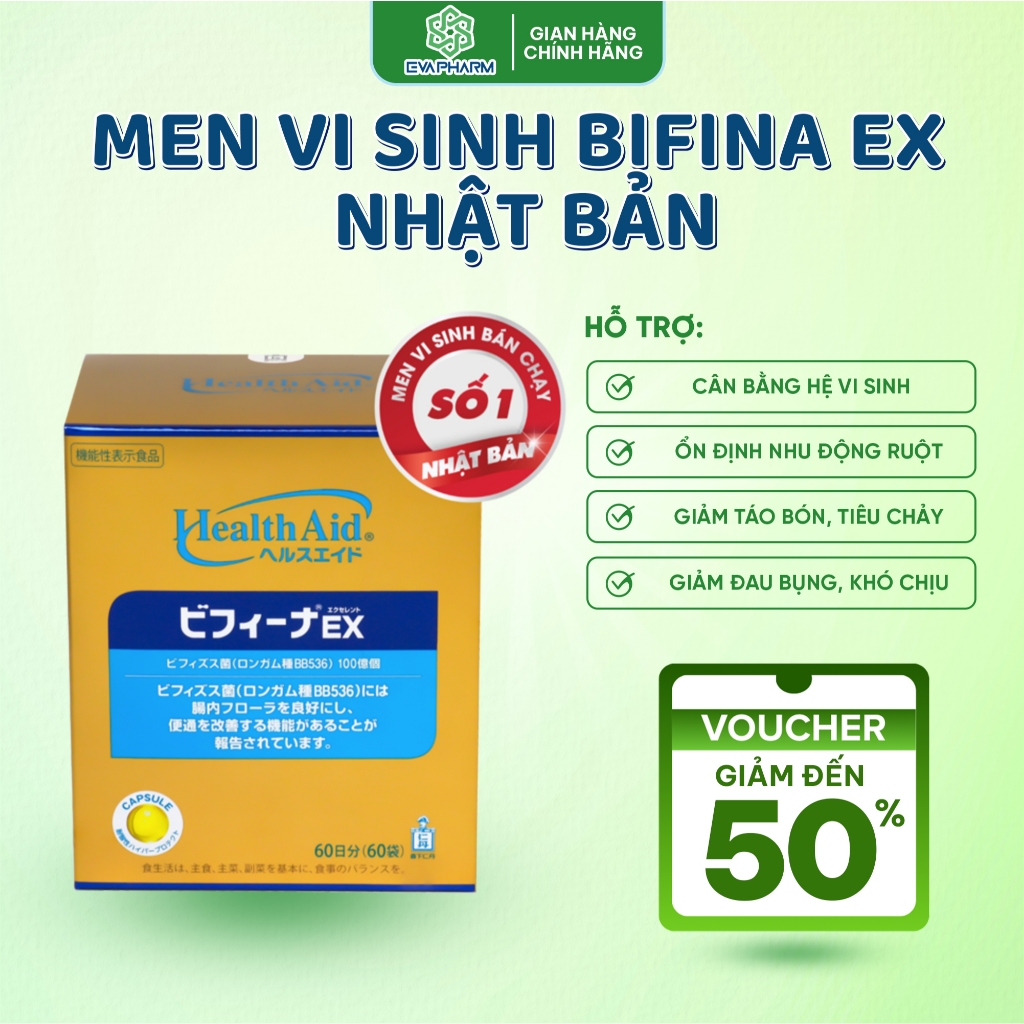 Men Vi Sinh Bifina EX Nhật Bản Chính Hãng – Hỗ Trợ Cân Bằng Hệ Vi Sinh Đường Ruột, Tốt Cho Tiêu Hóa