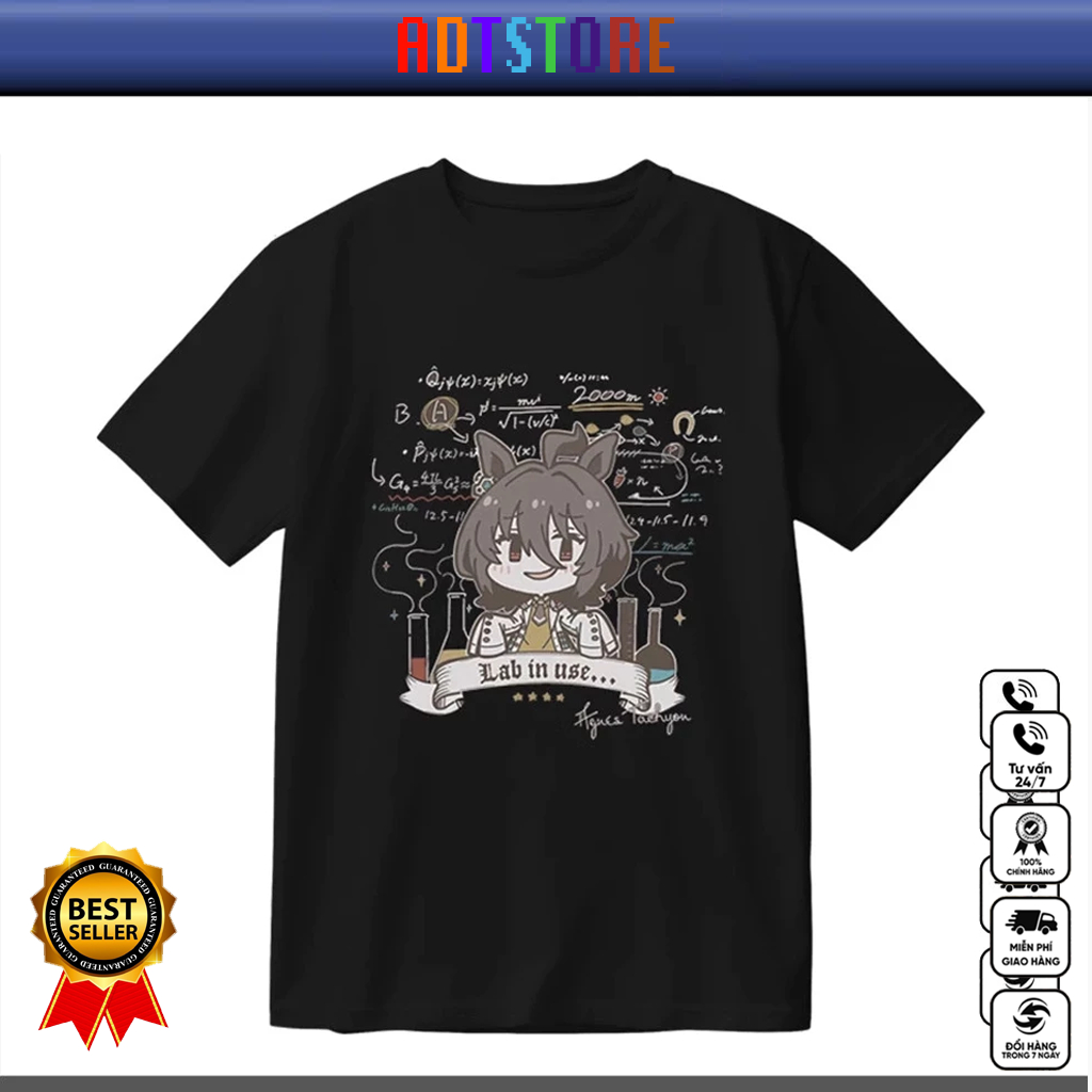 Áo thun Agnes Tachyon Uma Musume - bảng tuần hoàn hóa học và 7 hằng đẳng thức - Trài Tài Gái Xỉu - Đ