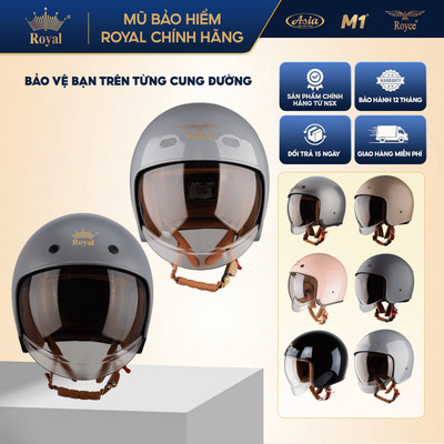 Mũ Bảo Hiểm 3/4 Royal M139 & Royce Xh26 Kính Âm Chính Hãng Đi Xe Máy, Bảo Hành 12 Tháng Tại Nhà SX