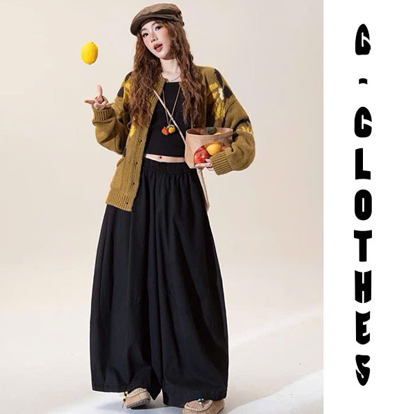 [DRM-2222] Quần Dáng Rộng G-Clothes. Quần cạp Chun Co Dãn. Chất Liệu KaKi Gió Mềm Thoáng Mát.