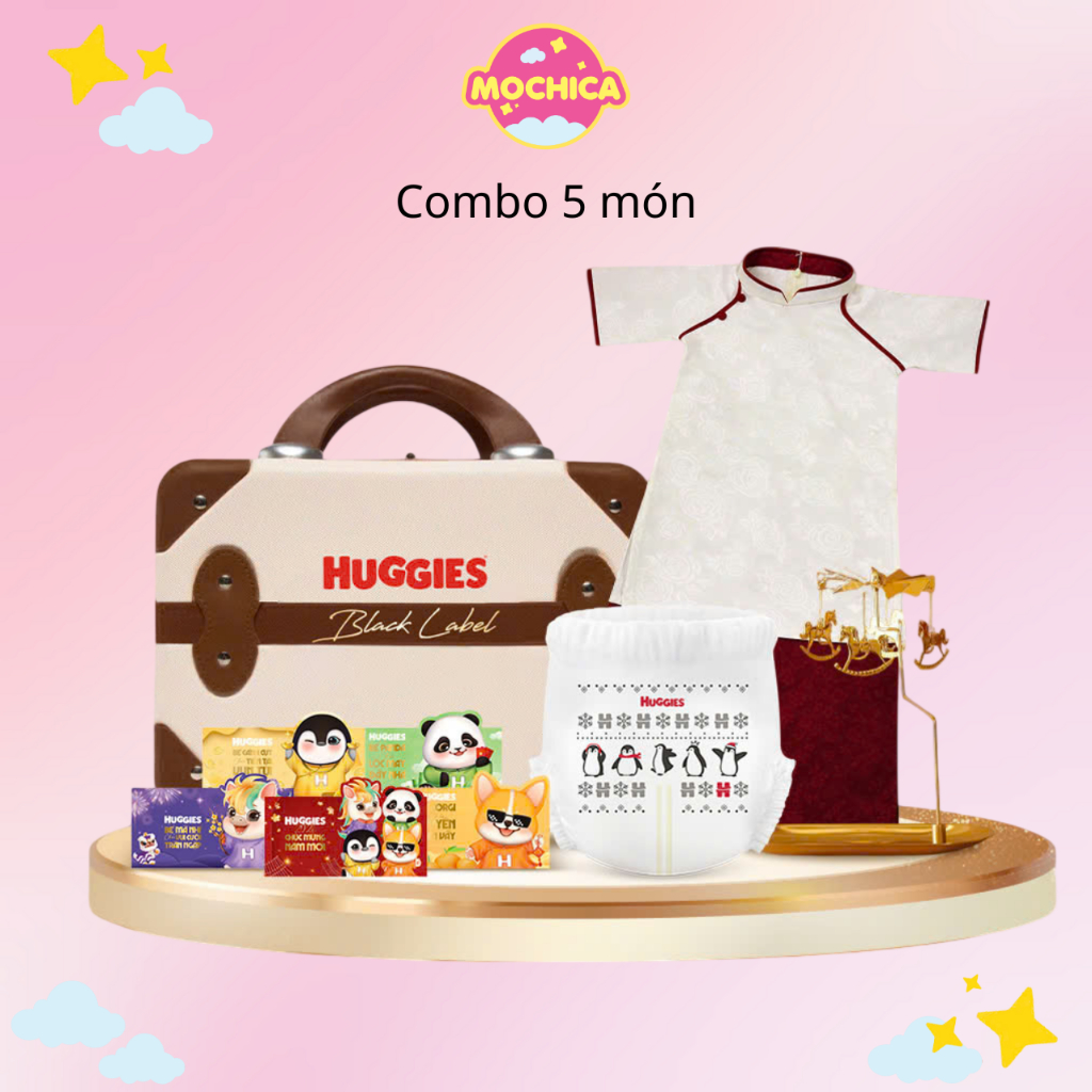 (Quà tặng không bán Huggies)  Bộ quà tặng Vali-264753