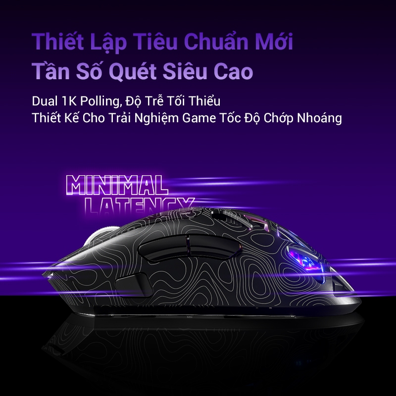 Chuột Gaming Không Dây FURYCUBE G11, RGB LED Cá Tính, 2.4G + Bluetooth+USB, Nhẹ Đẹp, Dùng Văn Phòng | BigBuy360 - bigbuy360.vn