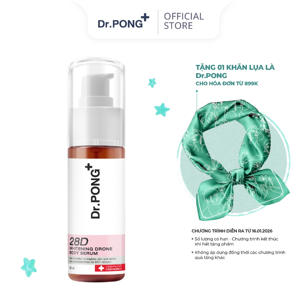 Serum dưỡng trắng toàn thân Dr.PONG Whitening Drone Body 60ml