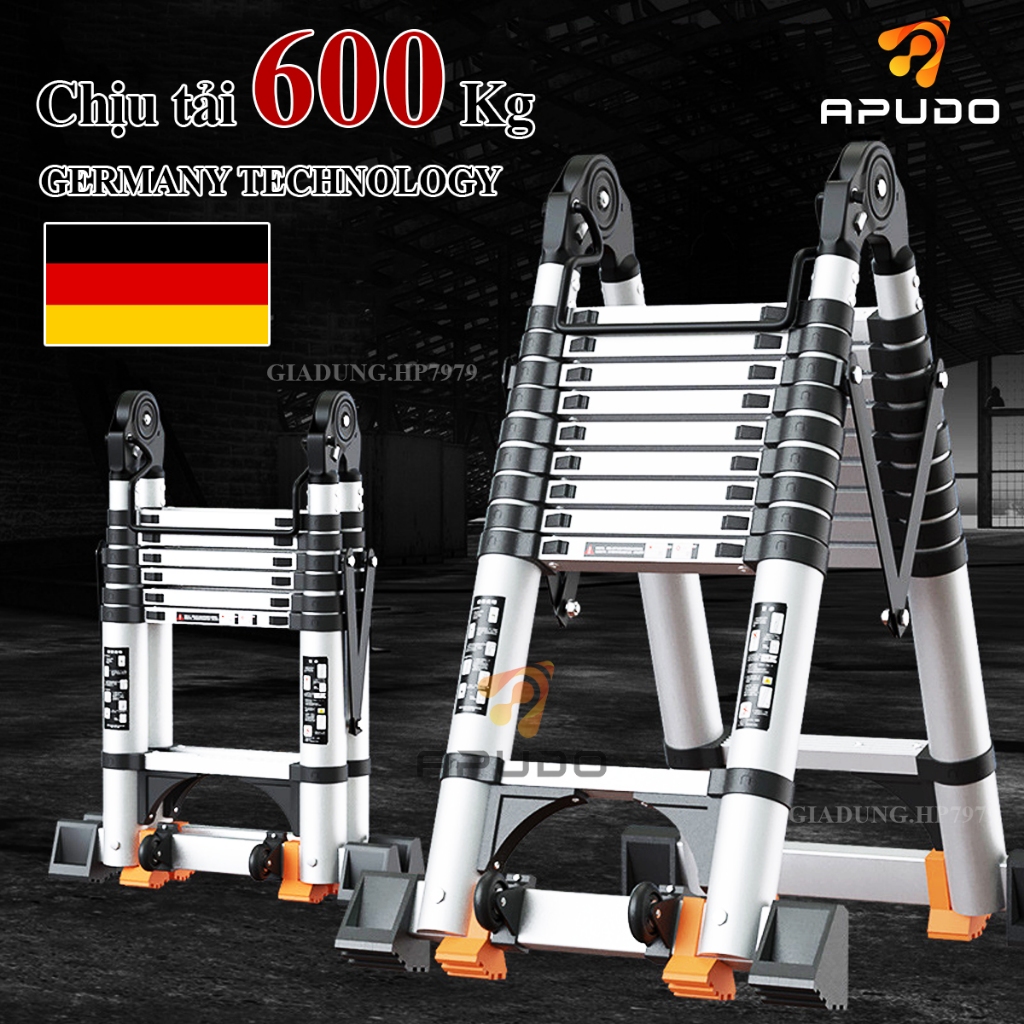 Thang Rút Nhôm Inox Chữ A Chữ I Nhập Khẩu Thang Rút Đôi Đơn Chất Liệu Nhôm Inox Cao 3.2M 3.8M 4.1M 4.4M 5.0M 5.4M