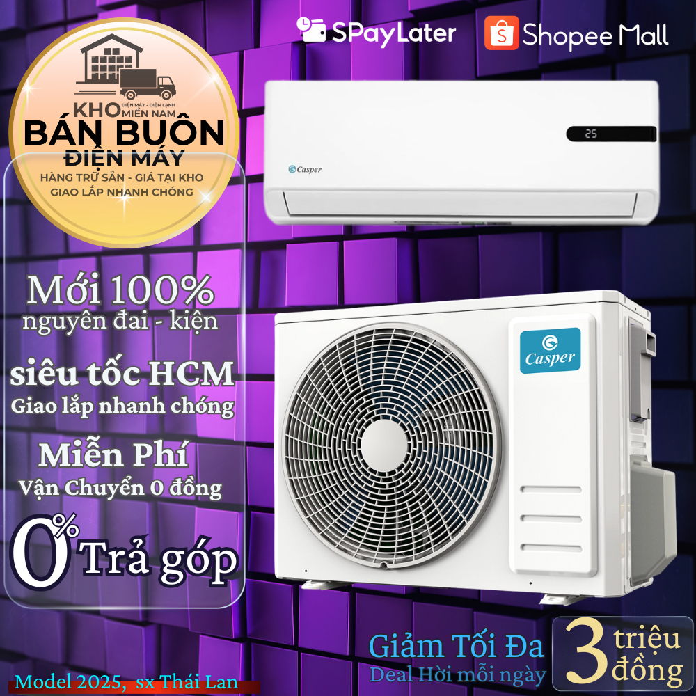 GC-12IB36 | Điều hòa Casper 1 chiều Inverter, 12.000 BTU, iClean, Turbo, 2025, Thái Lan | GC-12IB36