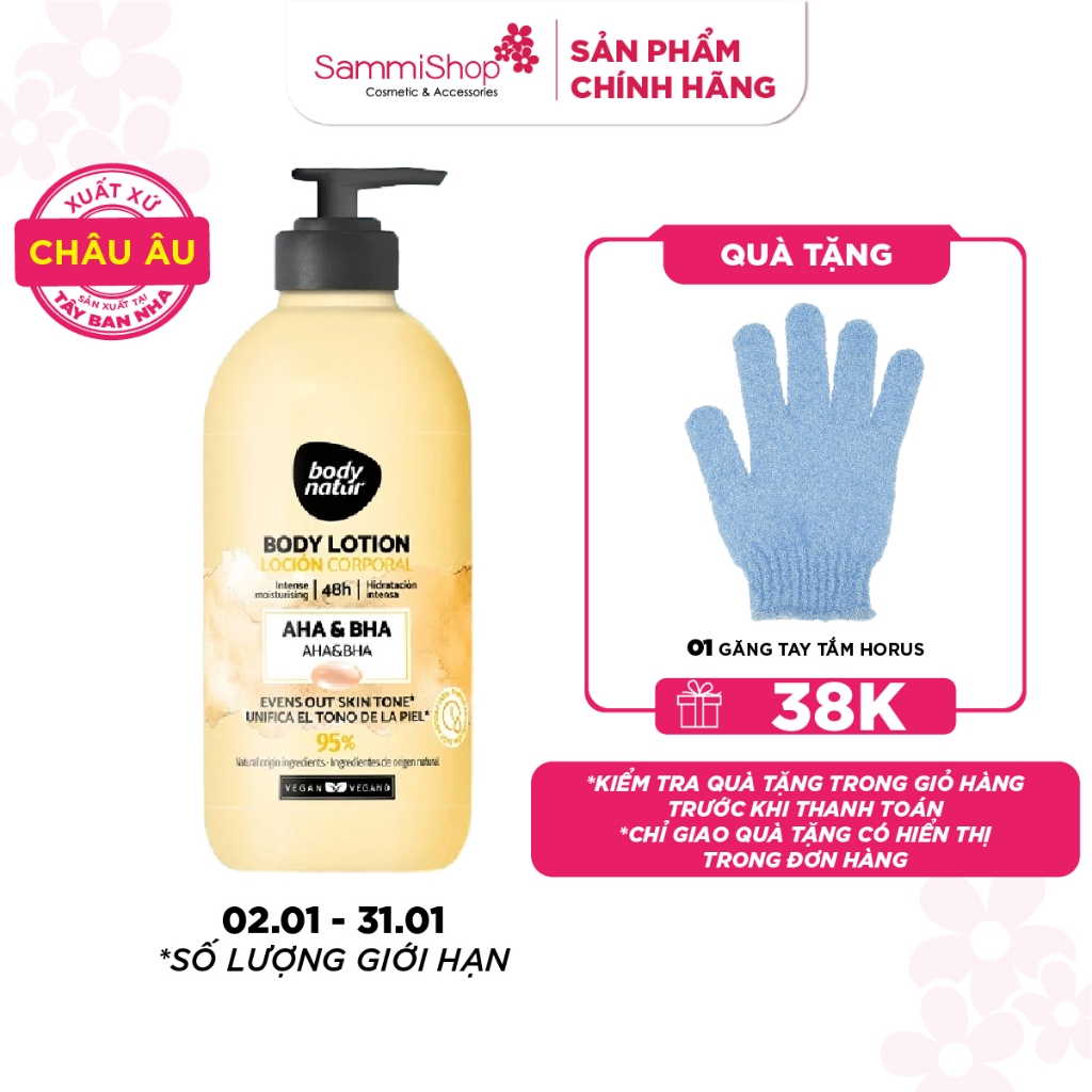 Body Natur Sữa dưỡng thể Body Lotion AHA & BHA