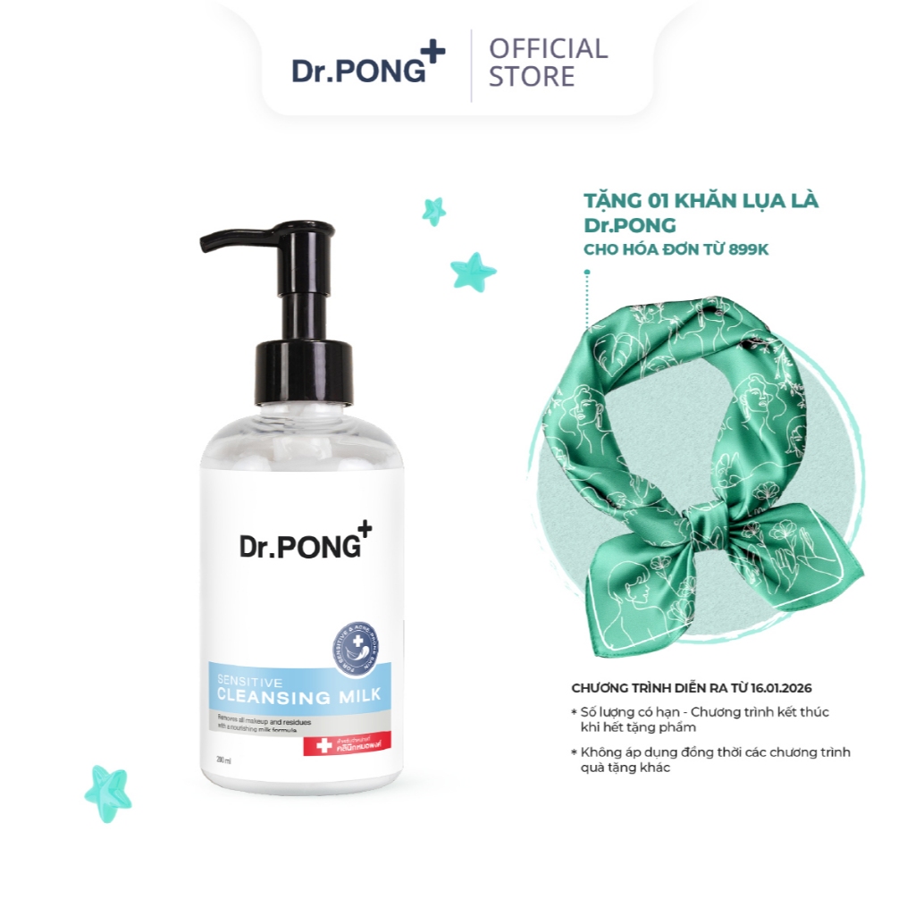 Sữa tẩy trang dịu nhẹ Dr.PONG Cleasing Milk 200ml
