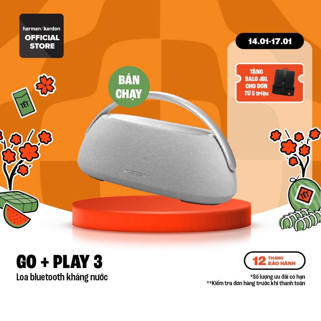 Loa Di Động Harman Kardon Go + Play 3 - Hàng Chính Hãng
