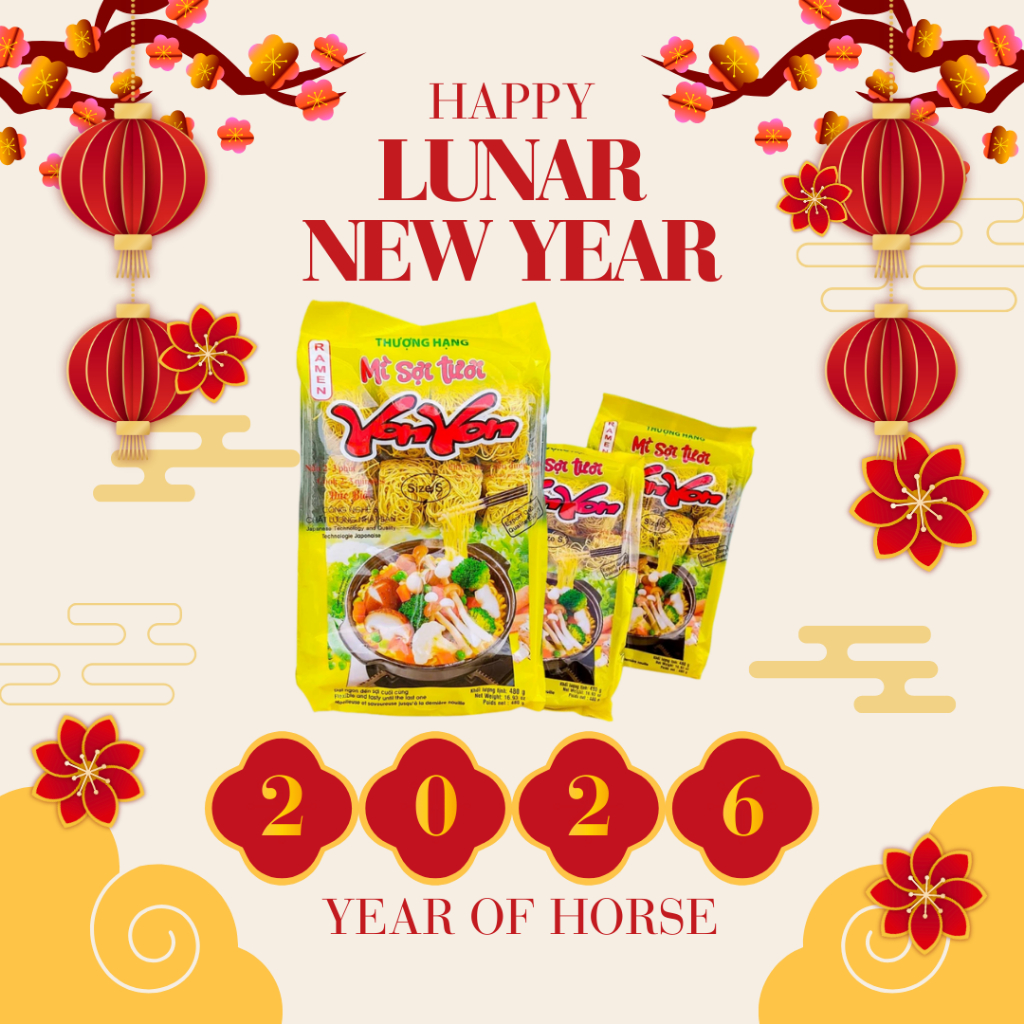 [Combo 4 Gói] Mì Sợi Tươi YON YON 480g – Mì Tươi Không Chiên, Dai Mềm, Mì Gói Chay