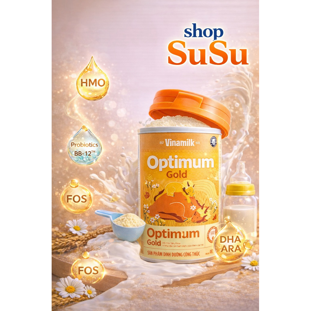 Sữa Vinamilk Optimum Gold 1 400g | HMO FOS DHA ARA | Bé 0–6 tháng