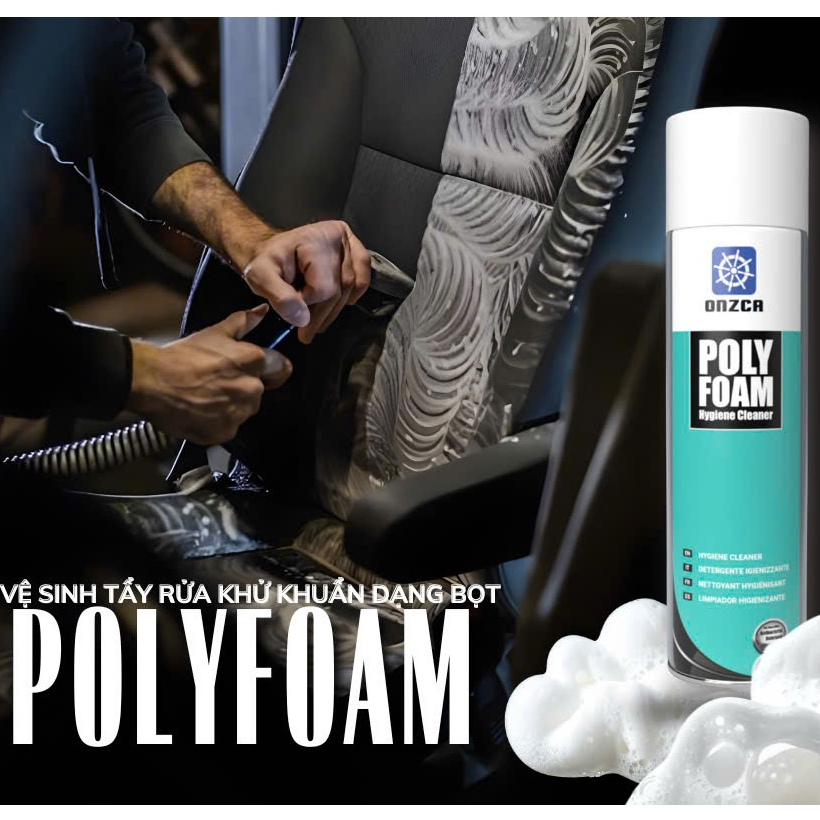 Chai Vệ Sinh Khử Khuẩn Nội Thất Onzca Poly Foam Dạng Bọt 500ML