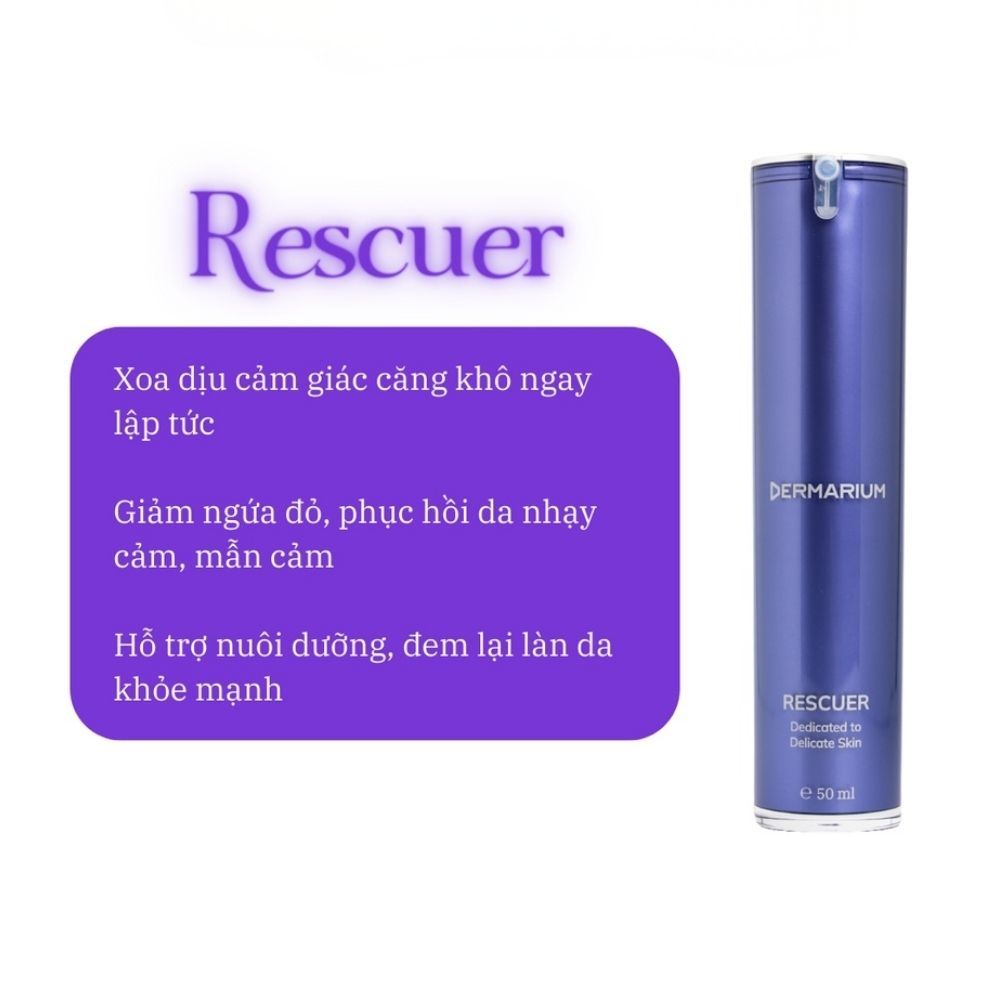 Ảnh 2 của Kem Dưỡng Ẩm Dermarium The Rescuer, Ease cream phục hồi, cấp ẩm chuyên sâu 45g