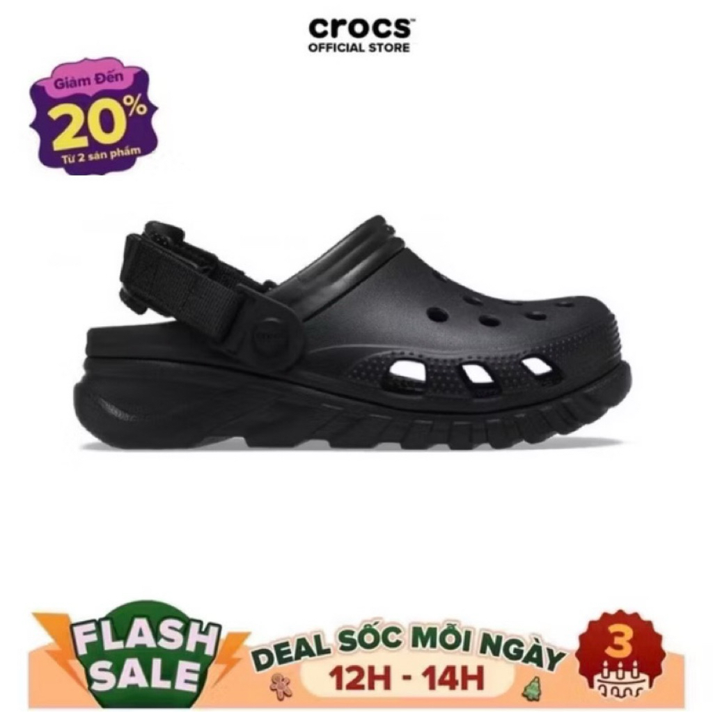 [ CHÍNH HÃNG ] Crocs Unisex Duet Max II Clog BLACK