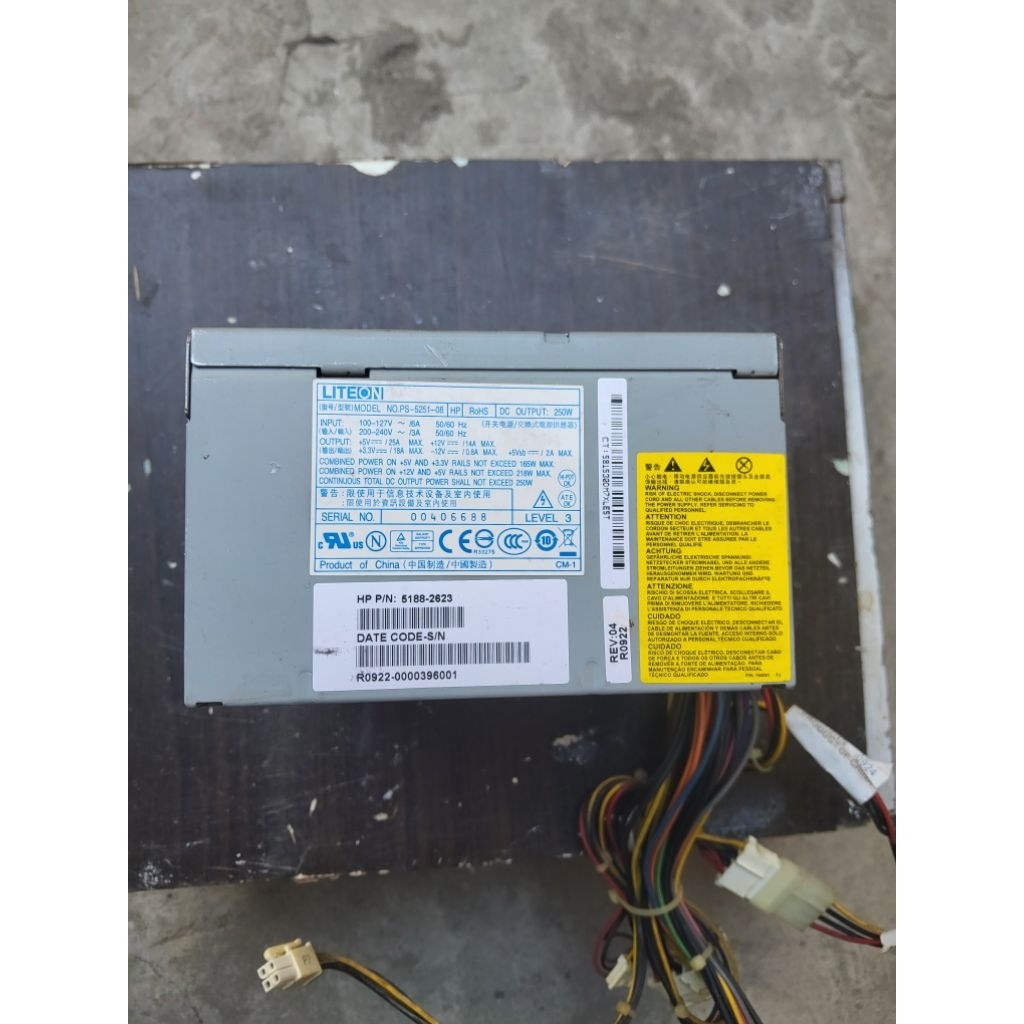 Nguồn máy tính công suất thực Liteon 250w