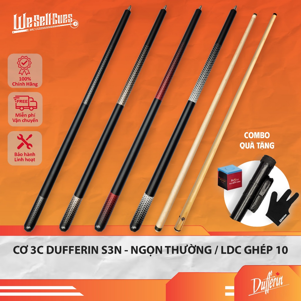 Cơ 3C Dufferin S3N Series - Ngọn Maple Thường/ Ngọn Công Nghệ LDC Ghép 10 - Ren 3/8-10
