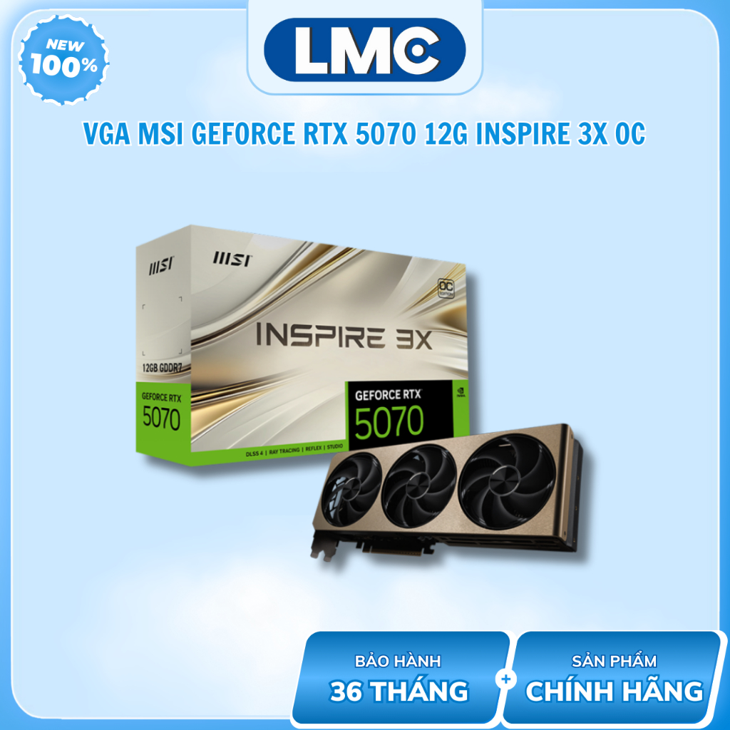 VGA MSI GeForce RTX 5070 12G INSPIRE 3X OC ( G5070-12I3C )