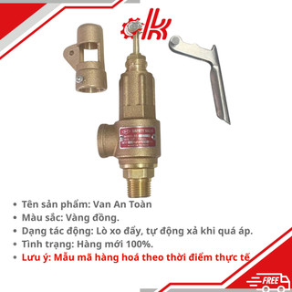 Van an toàn đồng - van xả khí , giảm áp nồi hơi, súp bắp thau