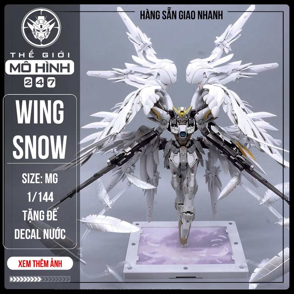 (Tặng đế + Decal nước) Mô Hình Lắp Ráp MG Daban 8827 Wing Snow White Prelude 1/100