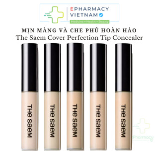 Kem Che Khuyết Điểm The SAEM Cover Perfection Tip Concealer SPF28/PA++ Kiềm Dầu Chống Nước 6.5g