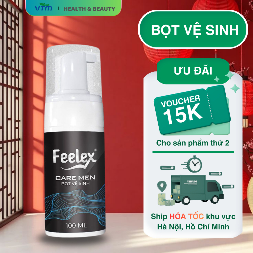 Dung dịch vệ sinh nam Feelex Care Men dạng bọt tuyết