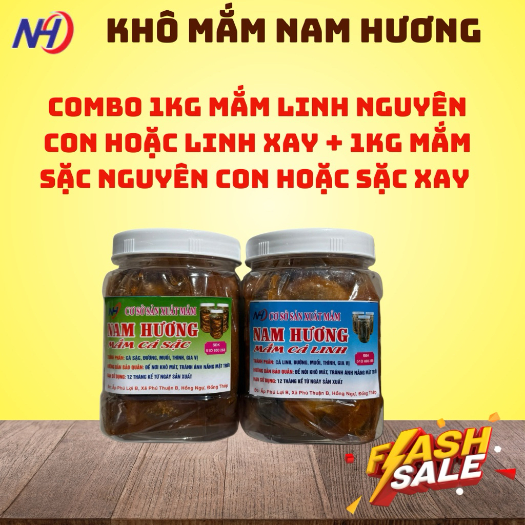 Combo 2kg Mắm 1kg Mắm cá linh/linh xay+ 1kg mắm cá sặc/ sặc xay  dùng kho mắm nấu lẩu mắm vị mặn dịu