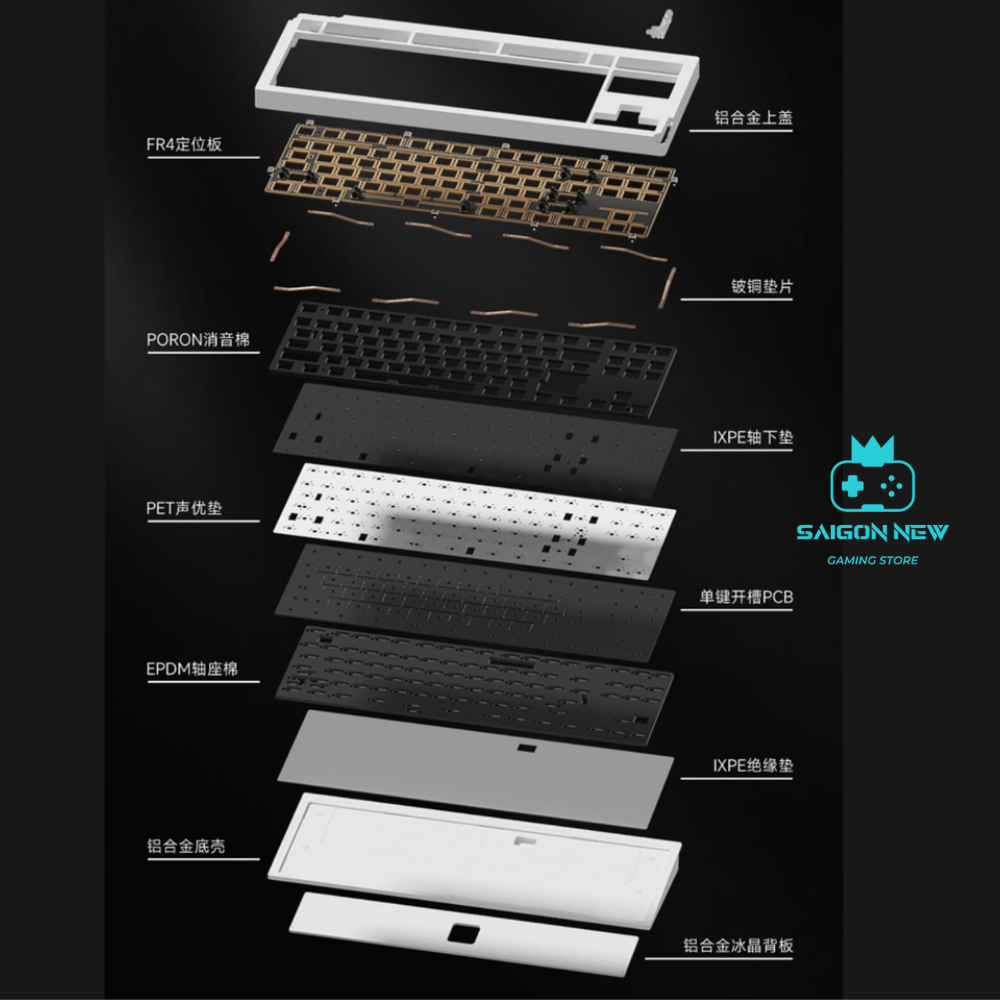 Bàn phím cơ nhôm CNC Weikav Stars80 - Hỗ trợ 3 mode kết nối - LED RGB có app tùy chỉnh - Có hotswap | BigBuy360 - bigbuy360.vn