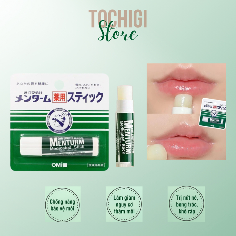 Son dưỡng môi Omi Menturm chống môi khô nứt nẻ