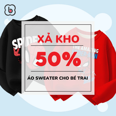 XẢ KHO Áo sweater bé trai BabyloveGO áo nỉ thu đông dài tay cho bé in hình độc đáo đáng yêu