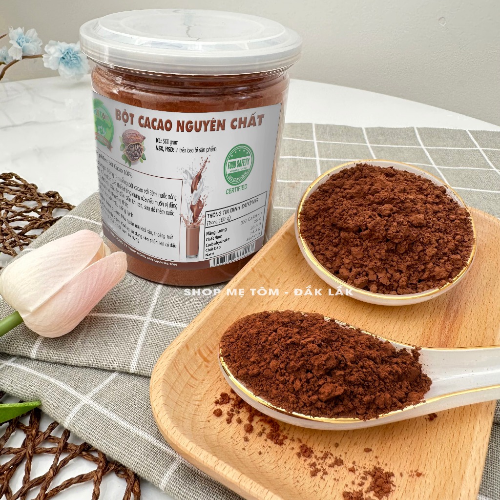 250GRAM BỘT CA CAO NGUYÊN CHẤT LON PET (BỘT CACAO) (CÓ XUẤT HÓA ĐƠN CÔNG TY)