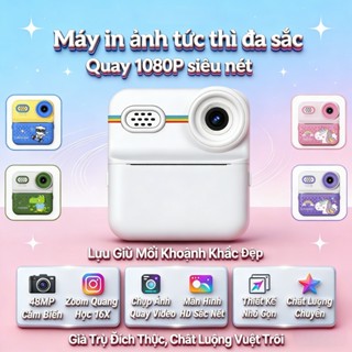 🔥a【QUÀ TẶNG SÁNG TẠO 48MP】Máy Ảnh Mini In Nhiệt Lấy Liền Siêu Cấp Dễ Thương | Camera 48MP Sắc Nét, Quay Video 1080P