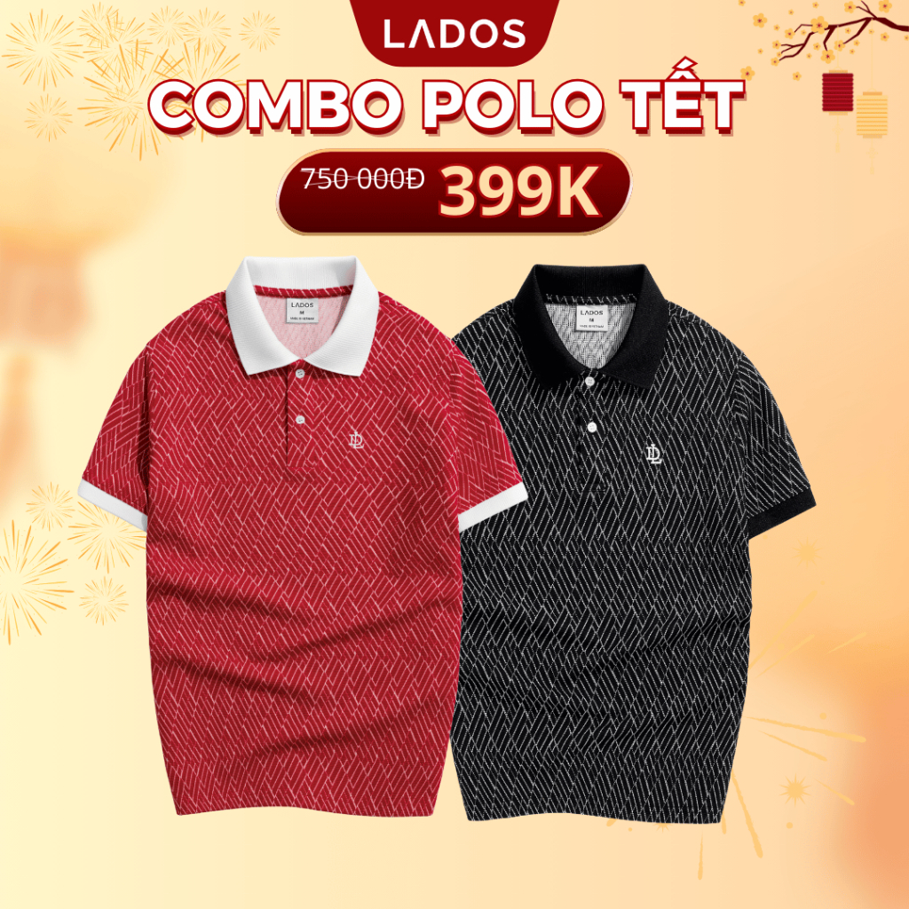 Áo Polo Nam Dệt Họa Tiết Kim Cương LADOS-7168 Form Regular Fit Trẻ Trung, Lịch Lãm, Sang Trọng, Áo P