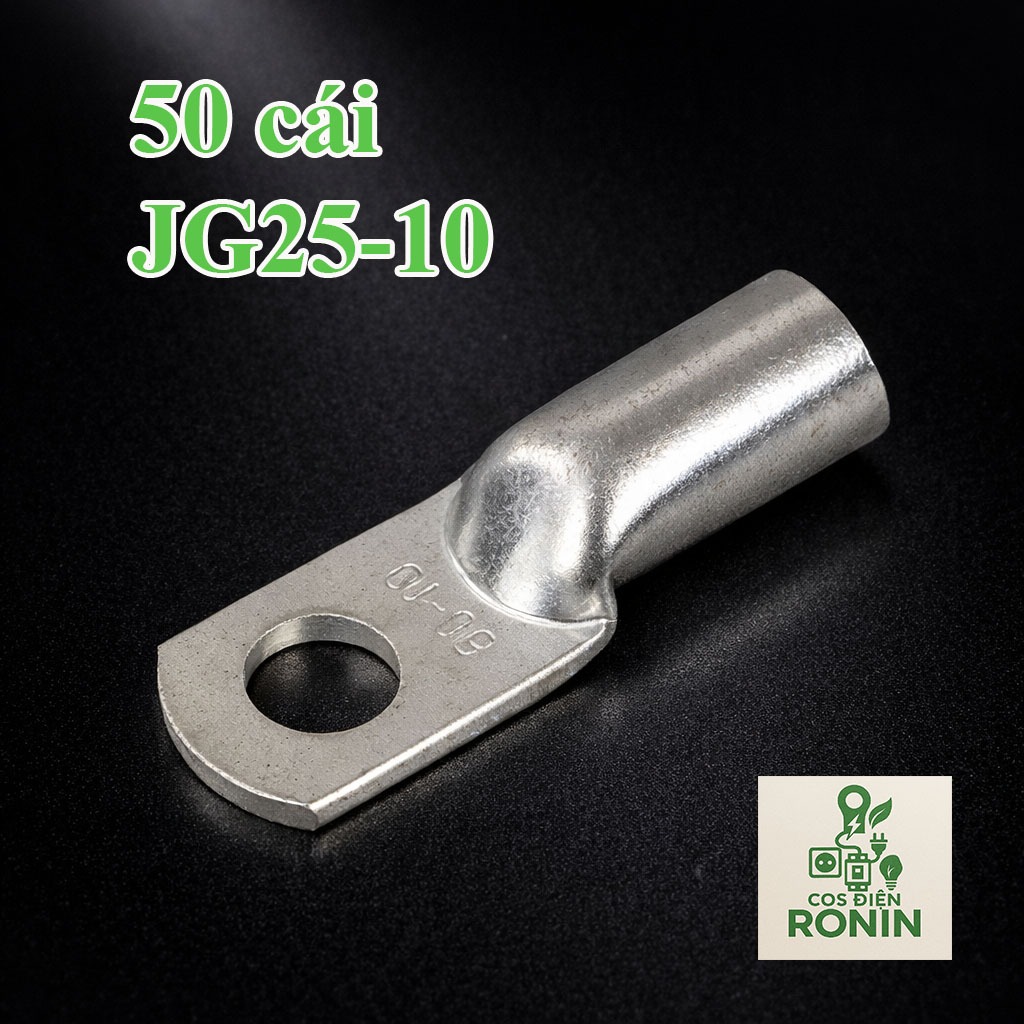 JG25-10 Sỉ 50 ĐẦU COS TRÒN DÀI ĐỒNG ĐỎ NGUYÊN CHẤT MẠ THIẾC CHỐNG OXI HÓA