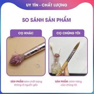 Cọ Đắp Bột Kolinsky OPI Số 16 Cao Cấp 0920, Đầu Cọ Mềm Mịn, Gom Bột Chuẩn