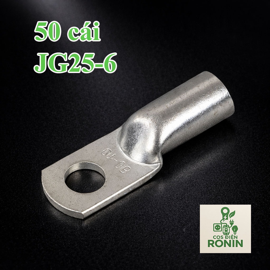 JG25-6 Sỉ 50 ĐẦU COS TRÒN DÀI ĐỒNG ĐỎ NGUYÊN CHẤT MẠ THIẾC CHỐNG OXI HÓA