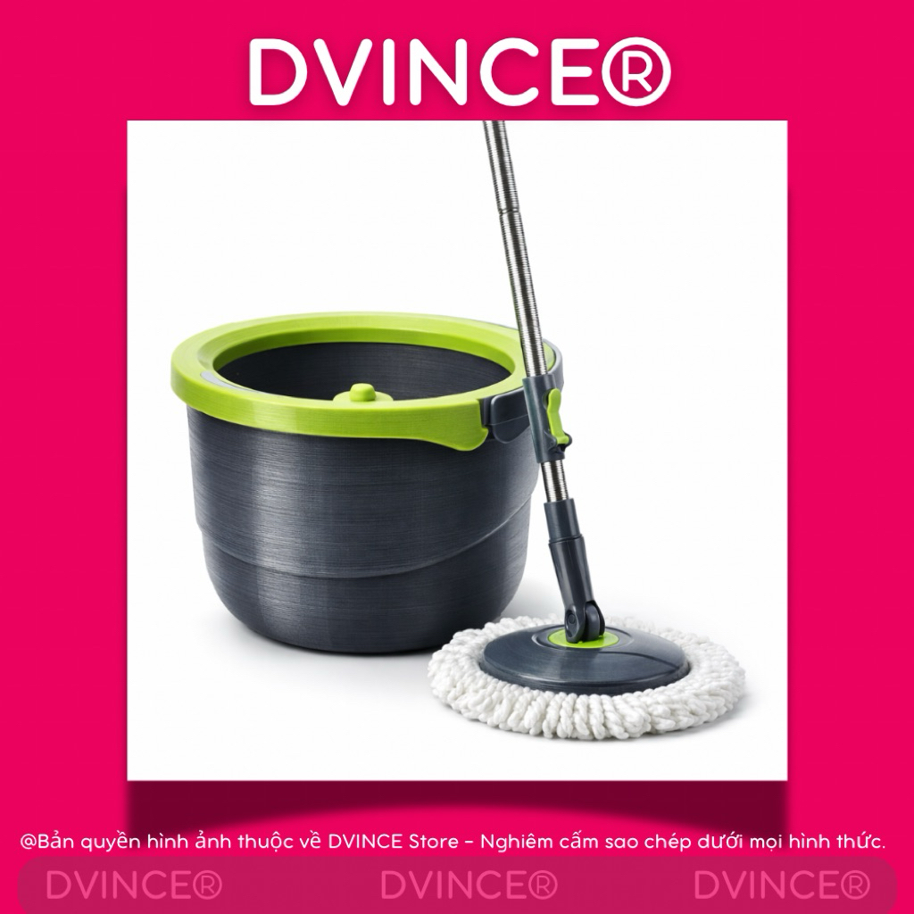 Bộ Cây Lau Nhà Xoay Tay LocknLock ETM498 – Thùng Vắt Tiện Lợi, Dễ Sử Dụng