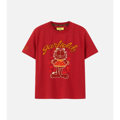 [BST Tết] Áo Thun BOO Unisex Cotton Cổ Tim In Hình Mèo Garfield Chất Liệu Cotton Cao Cấp, Họa Tiết Dễ Thương
