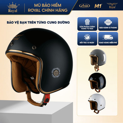 Mũ bảo hiểm 3/4 Royce Xh15 có lớp lót tháo lắp dễ dàng đi xe máy cho nam và nữ tại Nón Trùm