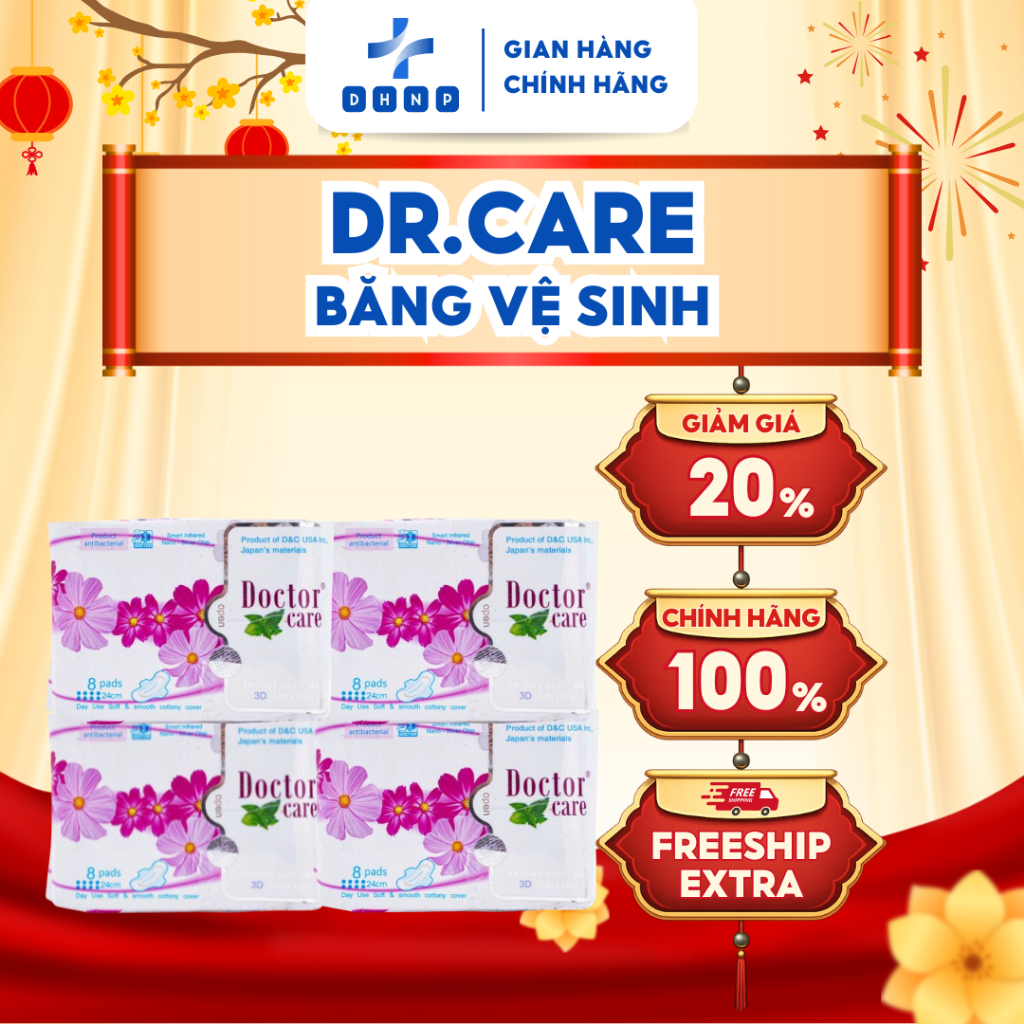 Combo Băng Vệ Sinh Thảo Dược Siêu Thấm Hút D&C Doctor Care Ban Ngày