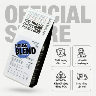 Cà Phê House Blend (80% Robusta & 20% Arabica) - Hương Caramel & Vani - 200 Gram - Vị Cân Bằng, Tròn Đầy