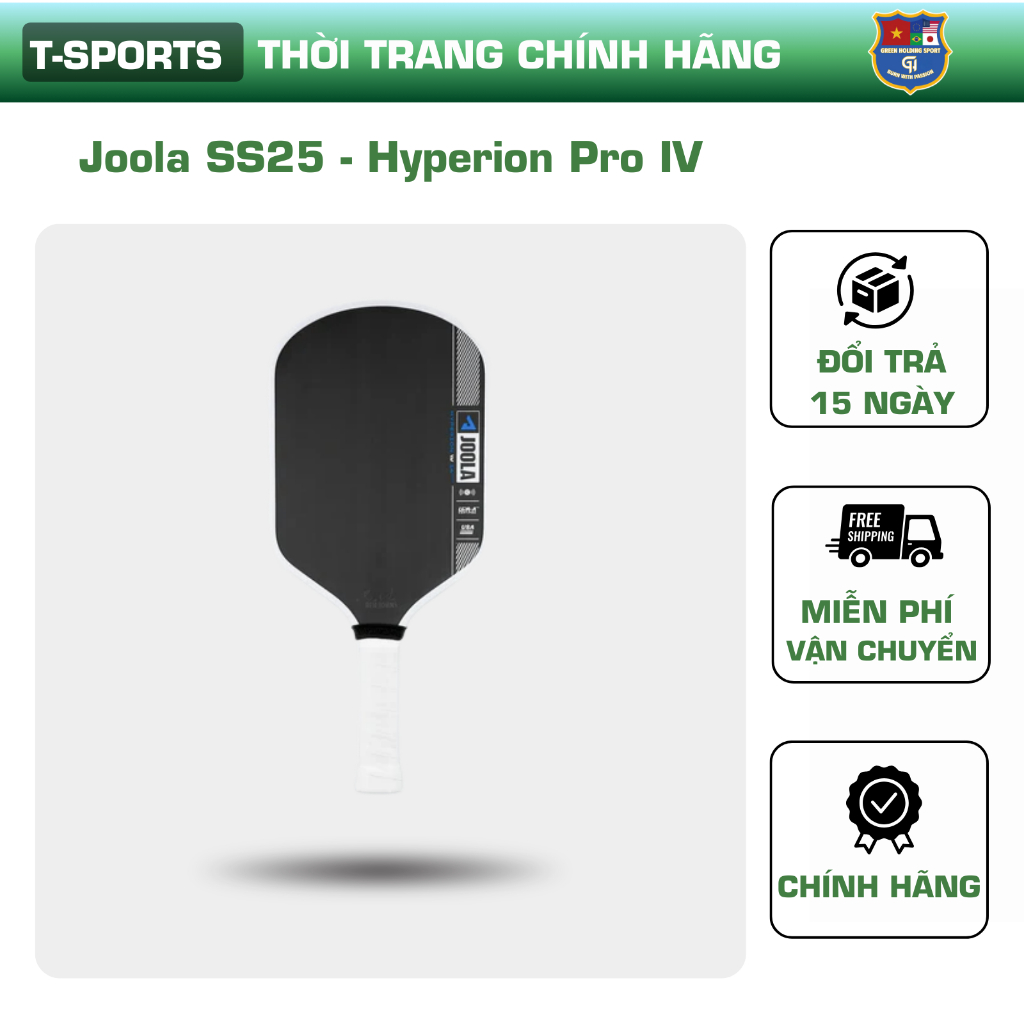 Vợt Pickleball Joola SS25 - Hyperion Pro IV / Gen 4 14mm - Cao Cấp, Tốc Độ & Kiểm Soát Tối Ưu